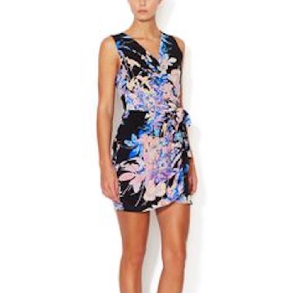 $298 ~YUMI KIM~ PRINTED FLORAL WRAP DRESS - S